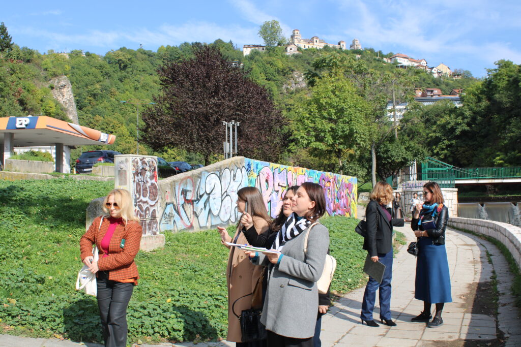 Walking alongside the Miljacka River (during 1st Co-Design workshop in Sarajevo)